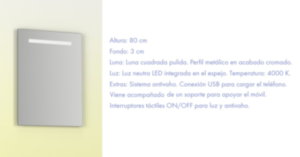 60 cm. Mueble de Baño Blanco AMIZUVA Modelo YOKO Suspendido