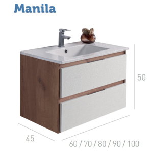 Mueble de Baño SOCIMOBEL Modelo MANILA Suspendido