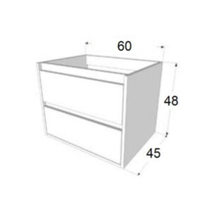 60 cm. Mueble de Baño KOIBATH Modelo CORFU Suspendido