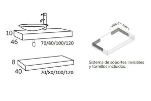 Mueble de Baño COYCAMA Modelo AMBAR LIP FLOW Suspendido