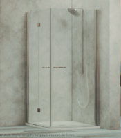 Mampara de Ducha HIDROGLASS LINDE 1 Hoja Abatible y 2 Hojas Plegables  Altura 198 cm.