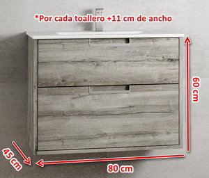 80 cm. Mueble de Baño BATONI Modelo CELINE