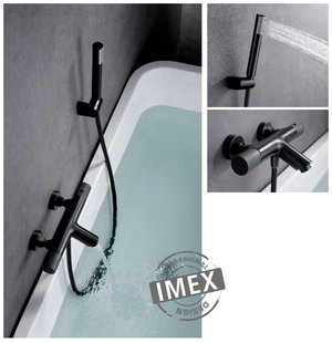 Grifo de Bañera IMEX LINE Termostático  BLACK GUN METAL