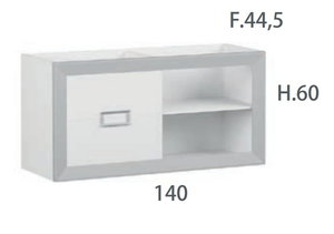 140 cm. Mueble de Baño CAMPOARAS Modelo L-GANT Diseño Rayo